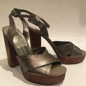 dolce vita Snakeskin Heel Platform Sz. 10 New